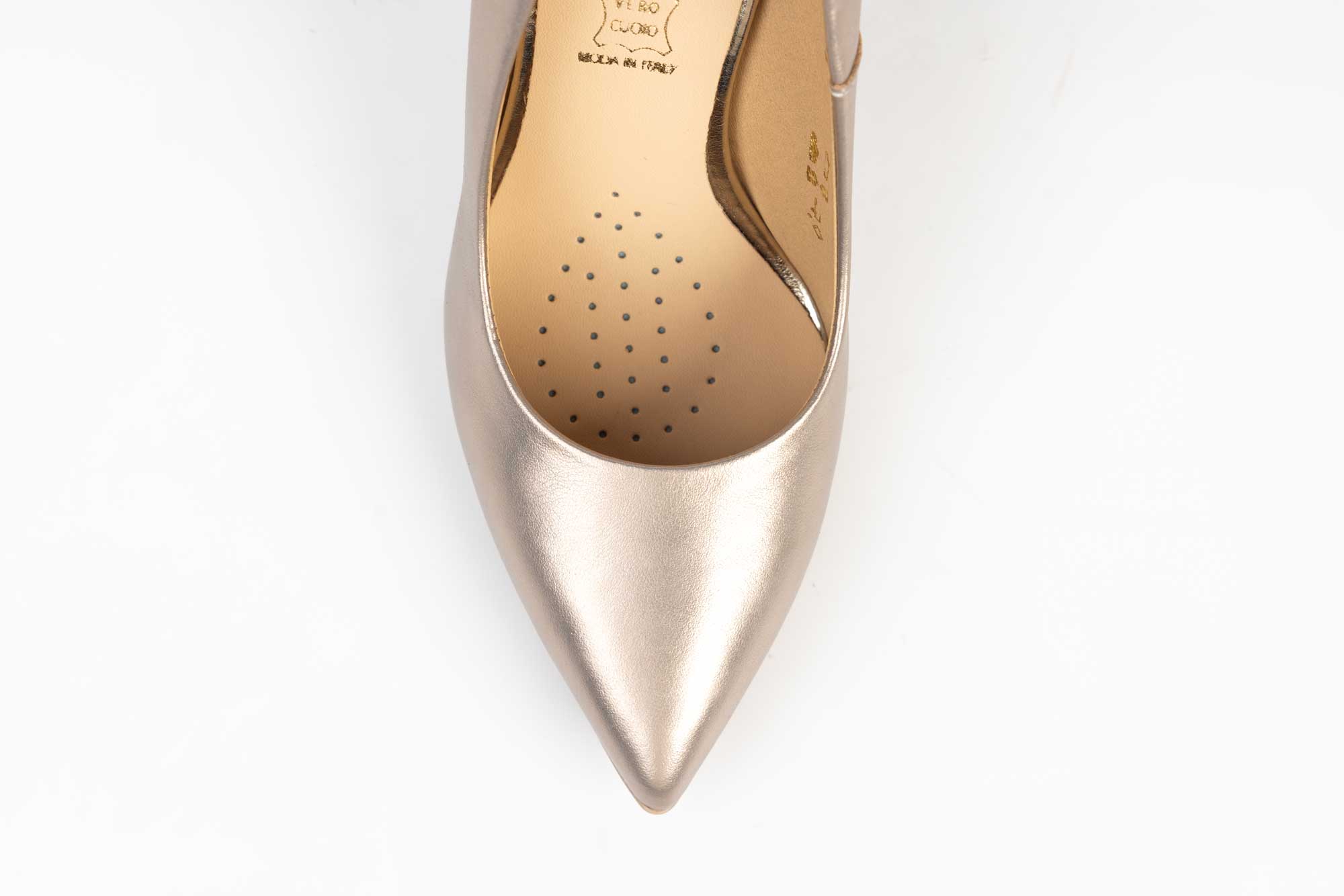 Pantofi de dama din piele naturală SALA 1810 auriu
