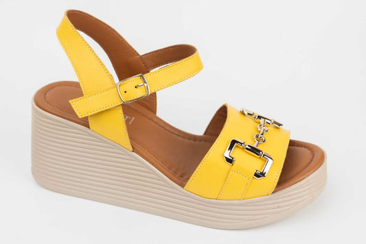 Women's genuine leather sandals DOGATI 4019 Yellow