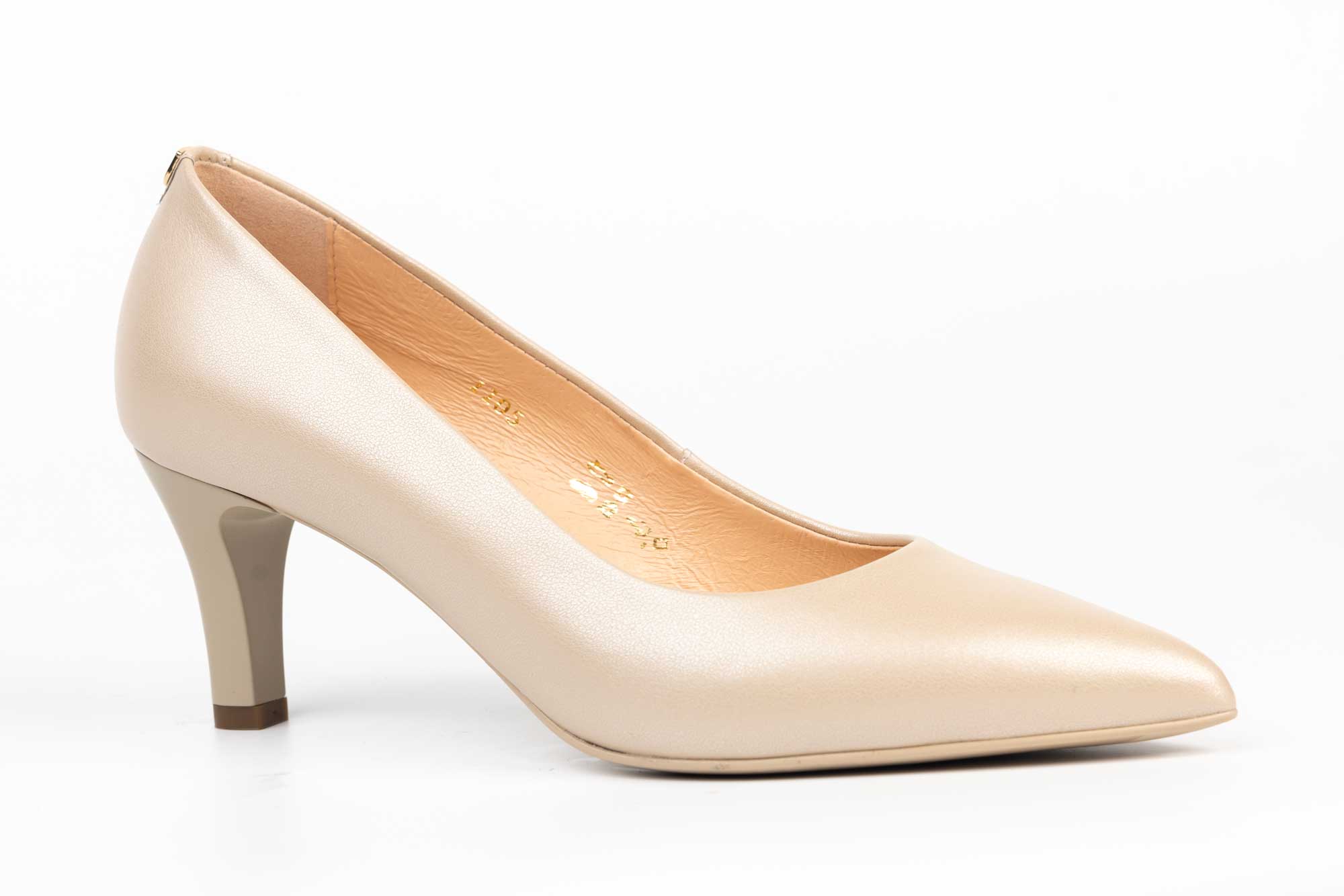 Pantofi dama eleganti de piele naturală SALA 1105 crem sidef
