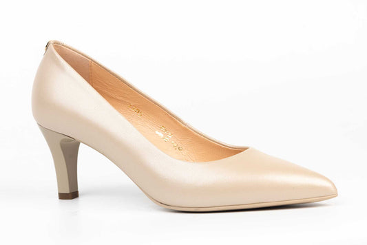 Pantofi dama eleganti de piele naturală SALA 1105 crem sidef