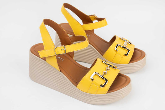 Women's genuine leather sandals DOGATI 4019 Yellow