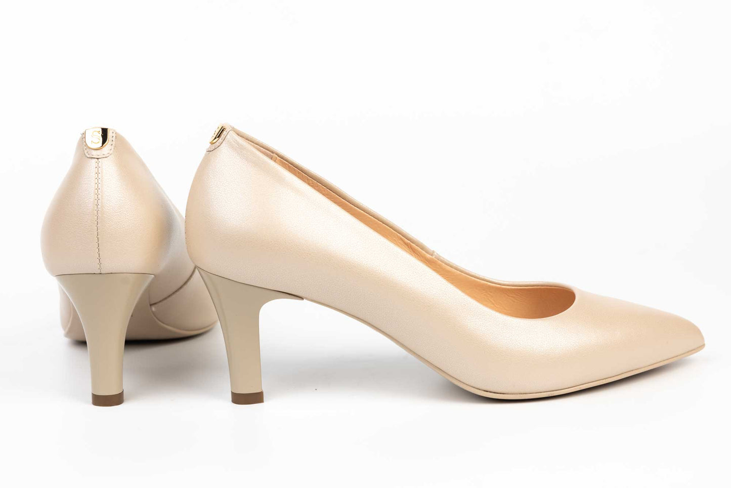 Pantofi dama eleganti de piele naturală SALA 1105 crem sidef