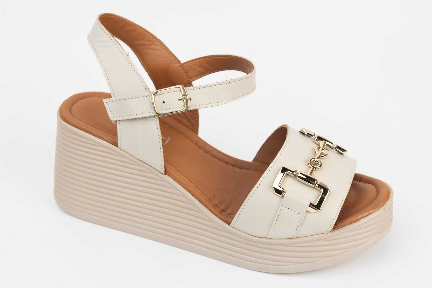 Women's genuine leather sandals DOGATI 4019 Beige