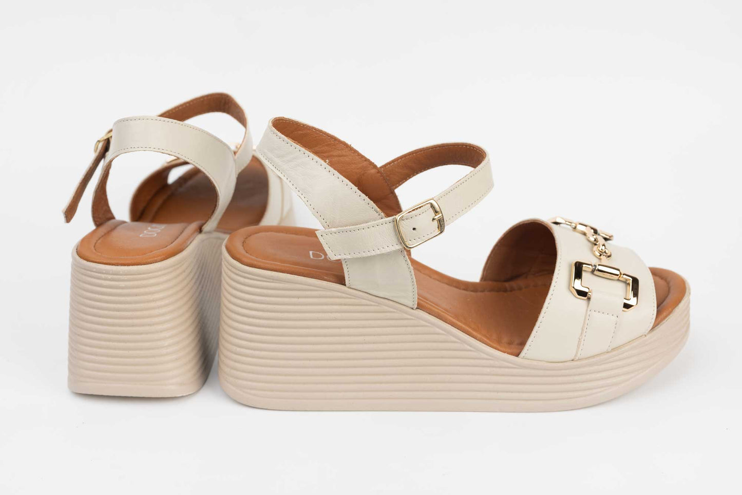 Women's genuine leather sandals DOGATI 4019 Beige