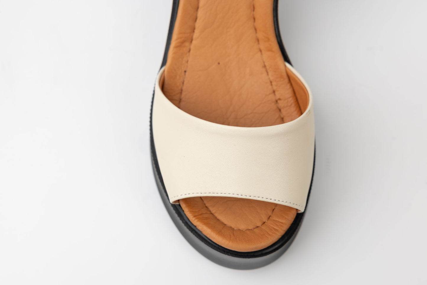 Women's genuine leather sandals LSD 325 Beige