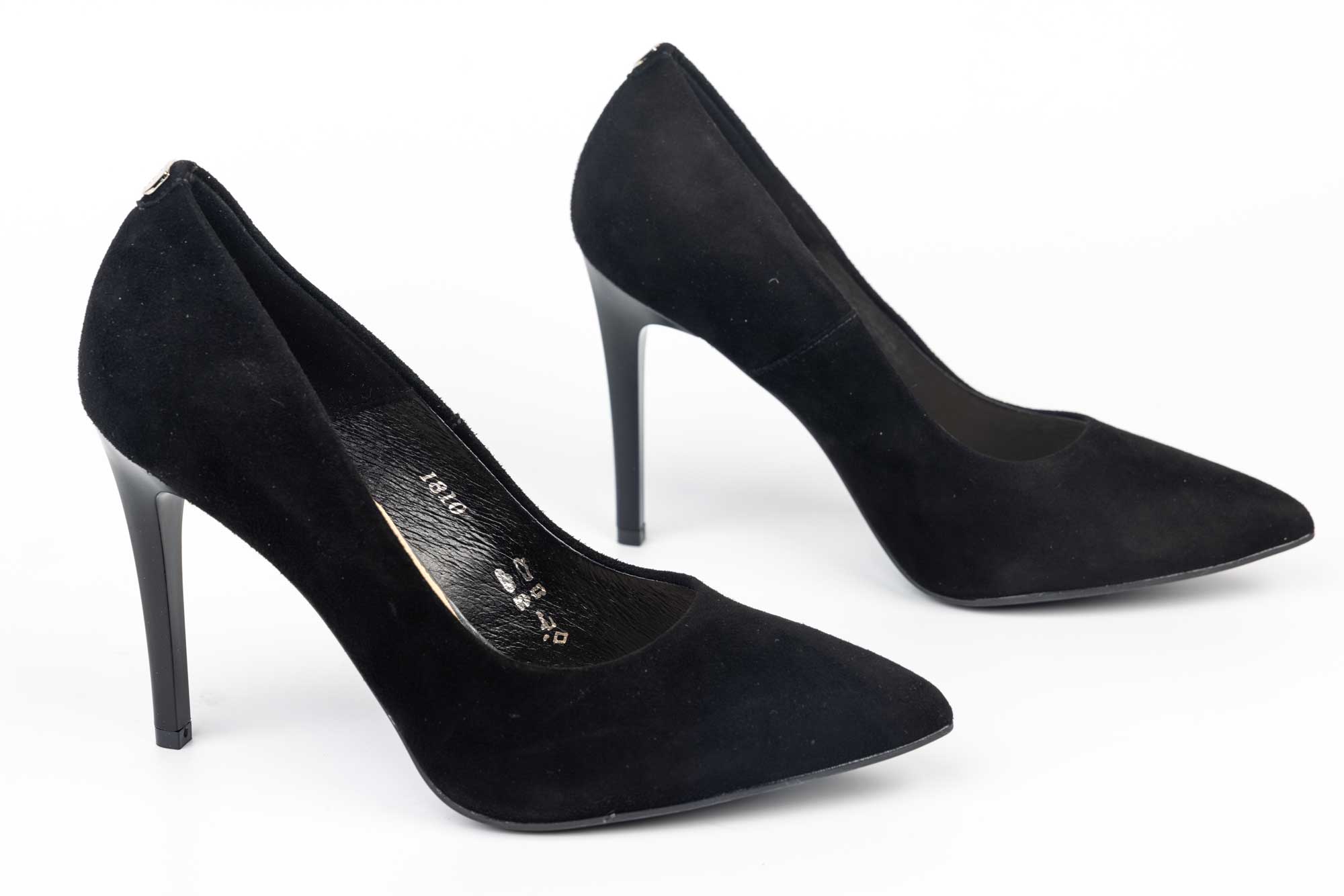 Pantofi dama eleganti SALA 1810 din piele întoarsă negru velur