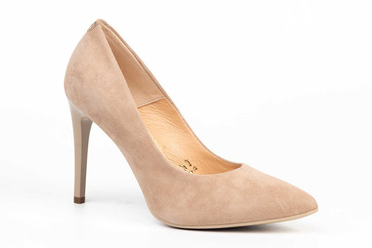 Pantofi dama eleganti SALA 1810 din piele întoarsă naturală ten velur
