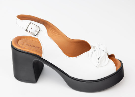 Women's genuine leather sandals LSD 313 White