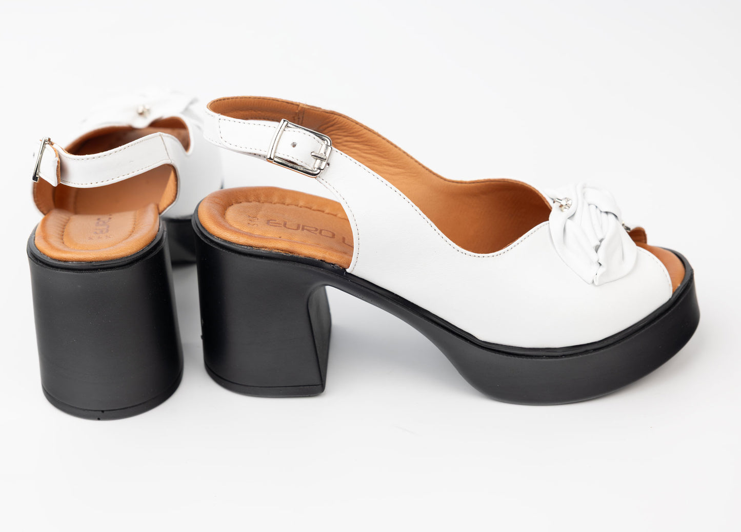 Women's genuine leather sandals LSD 313 White