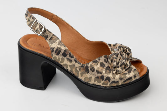 Women's genuine leather sandals LSD 313 Leopard