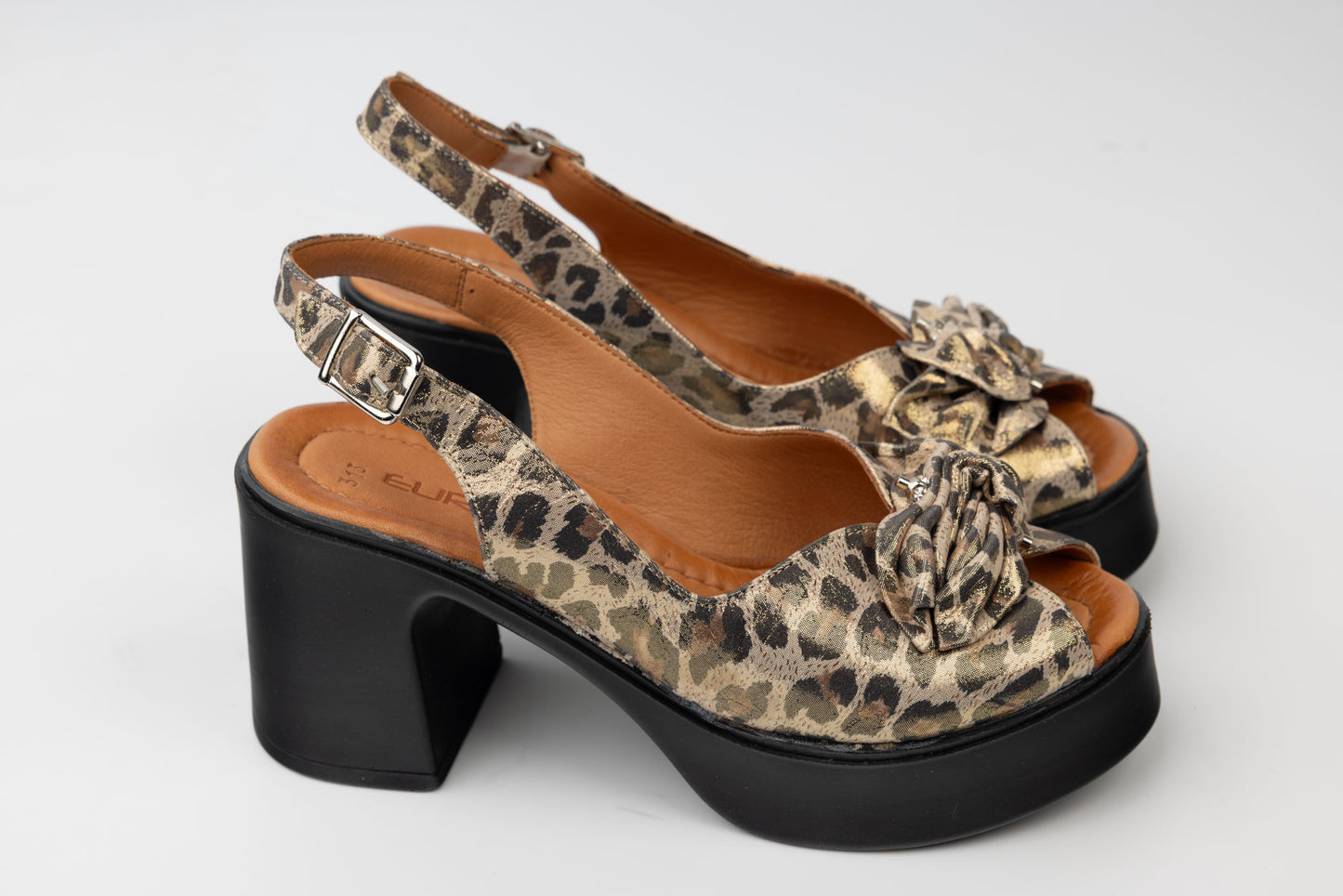 Women's genuine leather sandals LSD 313 Leopard