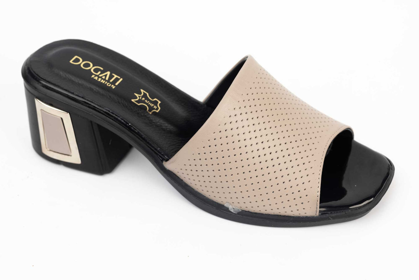 Women's clogs made of natural leather DOGATI 9516 Mink