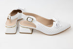 Pantofi dama piele naturală perforata LSD 1250 Alb