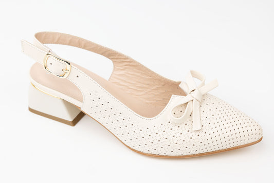 Pantofi dama piele naturală perforata LSD 1250 Bej