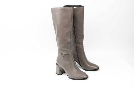 Cizme dama elegante piele naturala FEELING 2353 Khaki