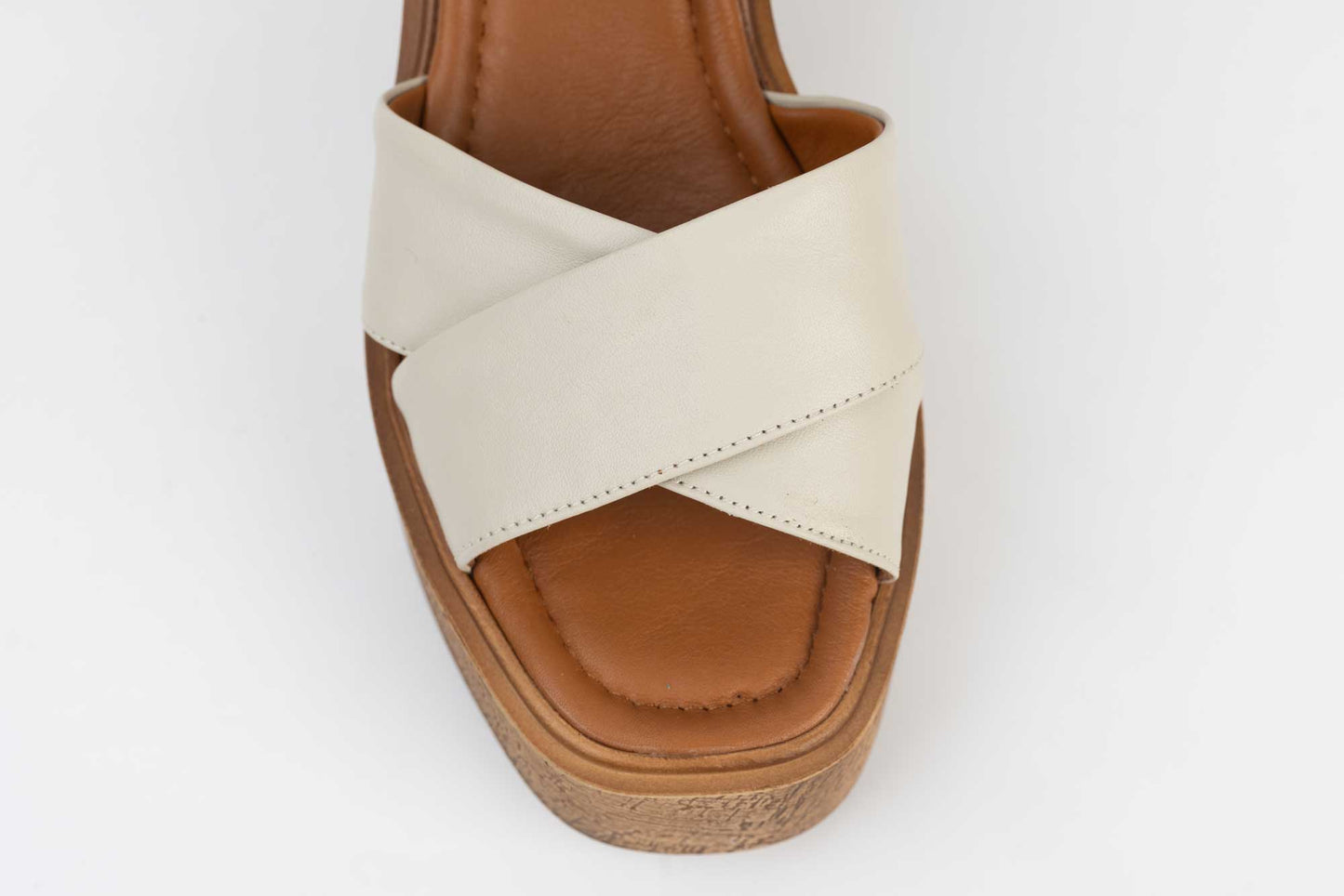 Women's casual sandals made of natural leather DOGATI 1409 Beige 