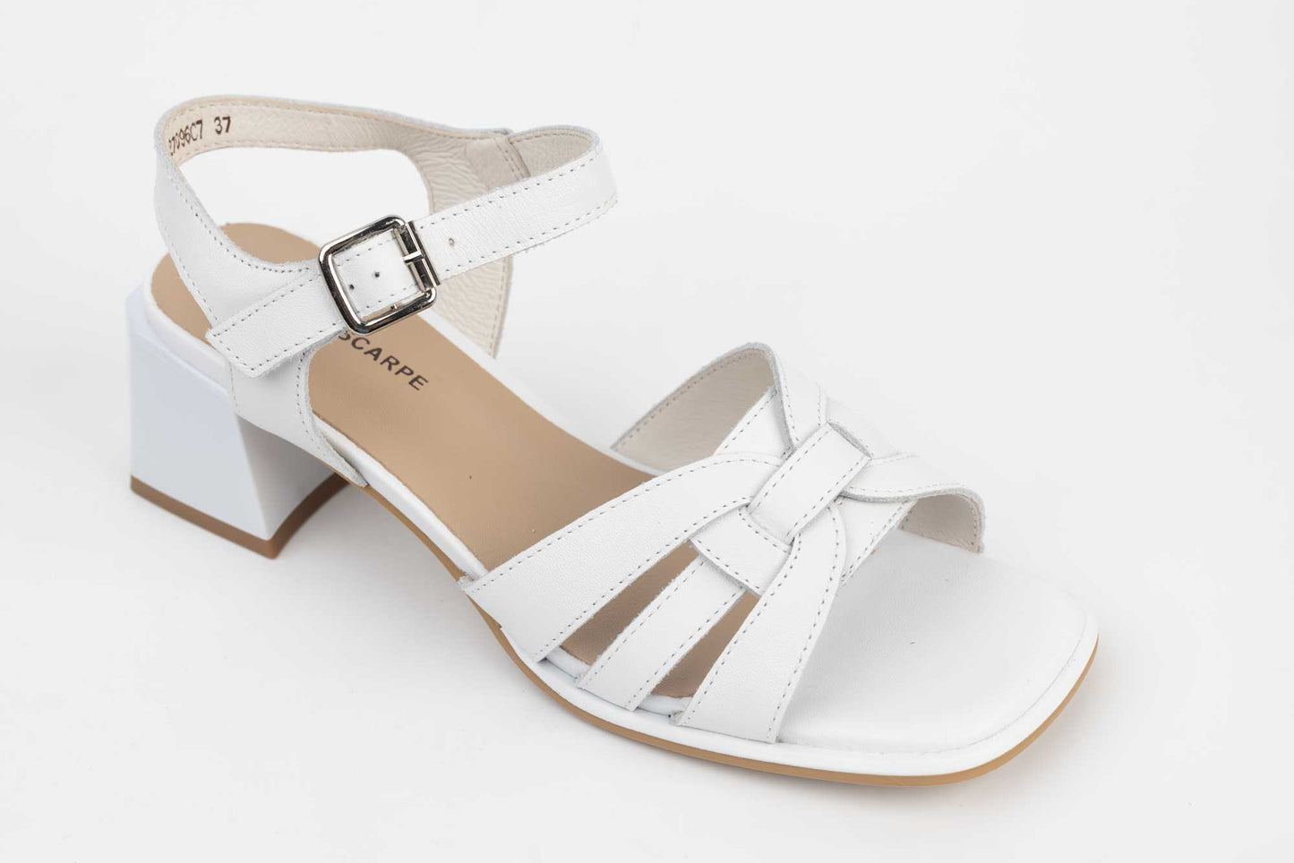 Women's casual sandals made of natural leather BETINA C 7 White