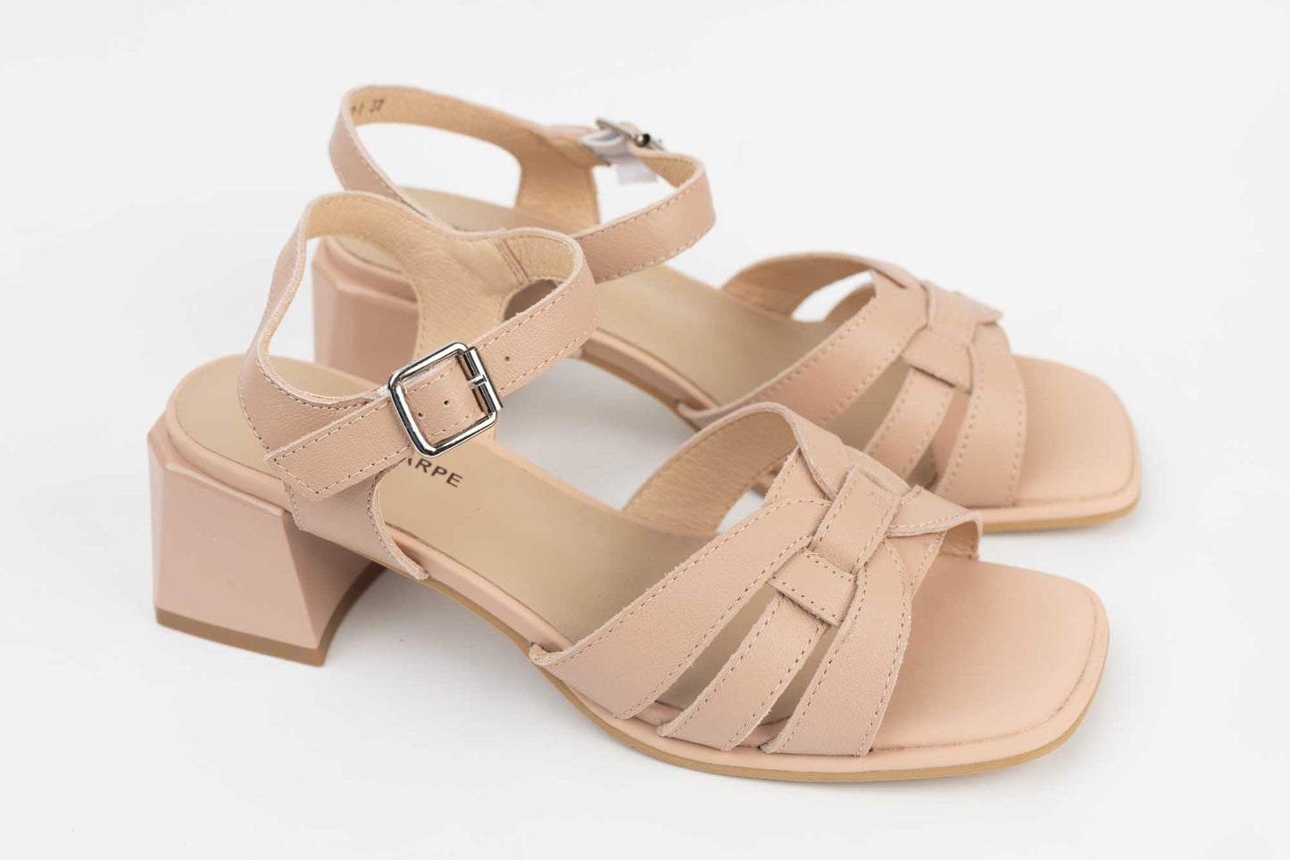 Women's casual sandals made of natural leather BETINA C 7 Apricot