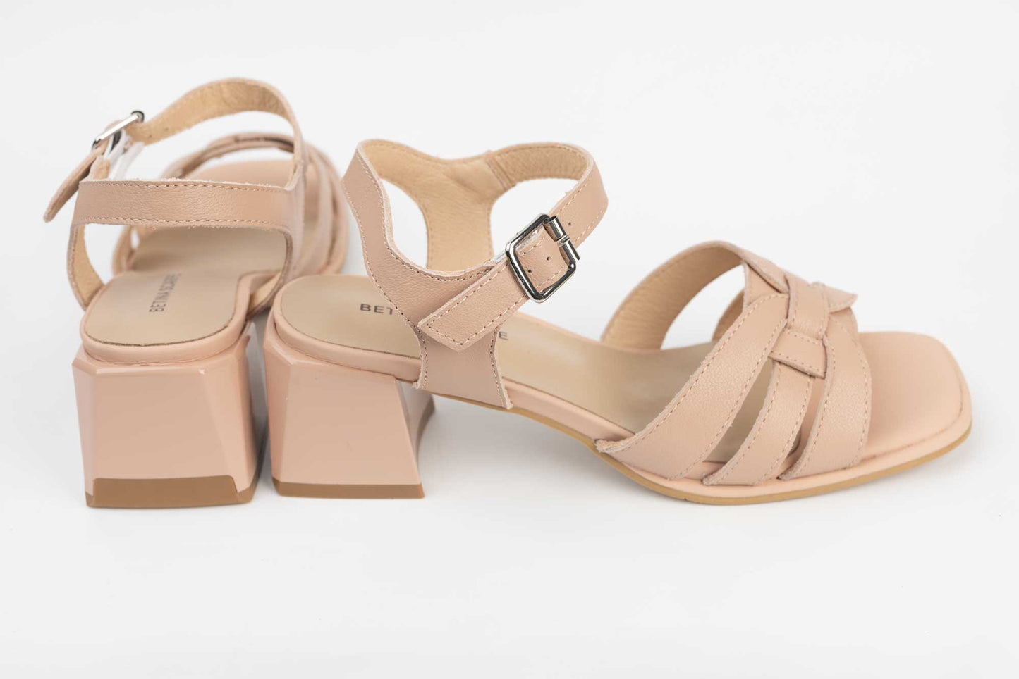 Women's casual sandals made of natural leather BETINA C 7 Apricot