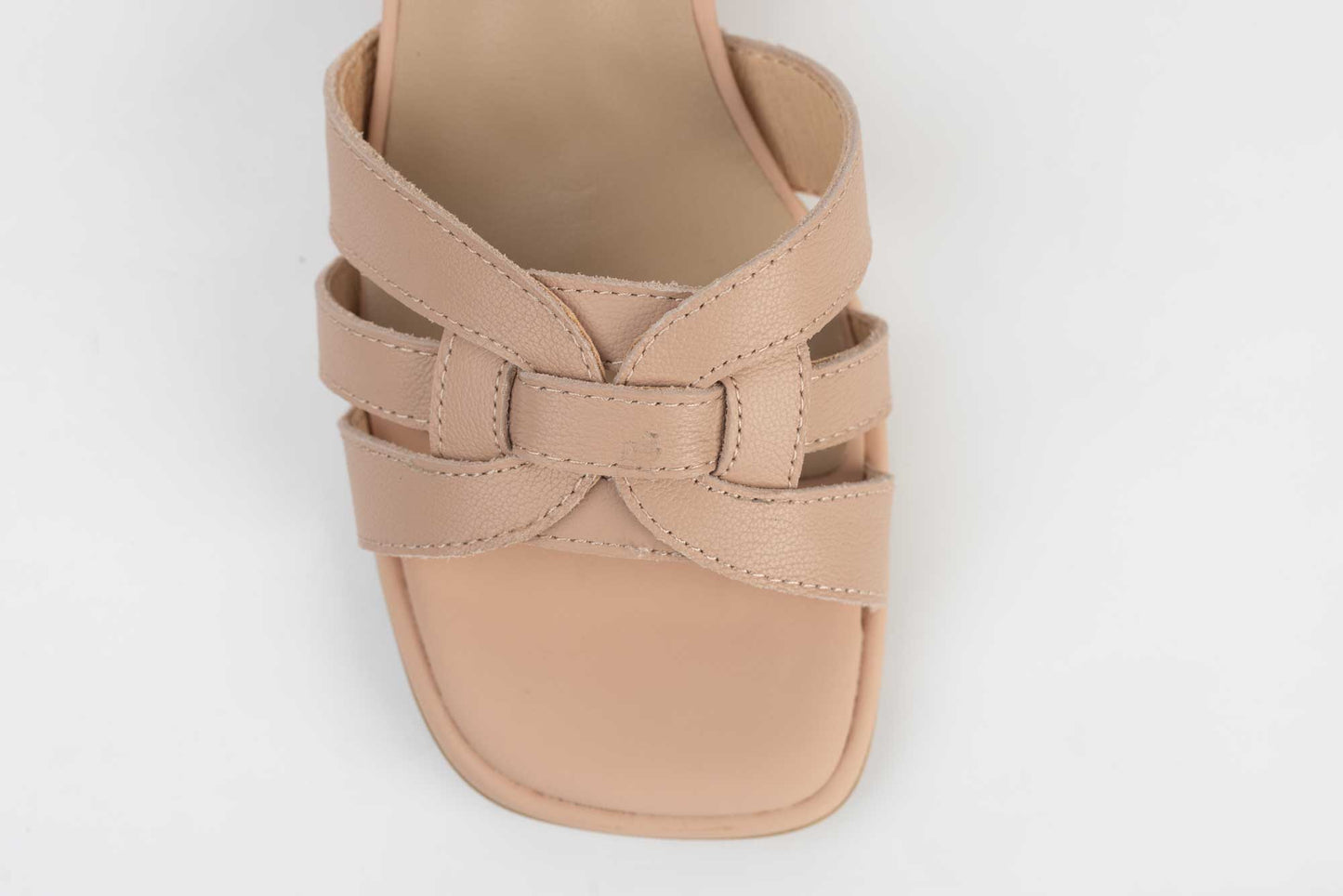 Women's casual sandals made of natural leather BETINA C 7 Apricot