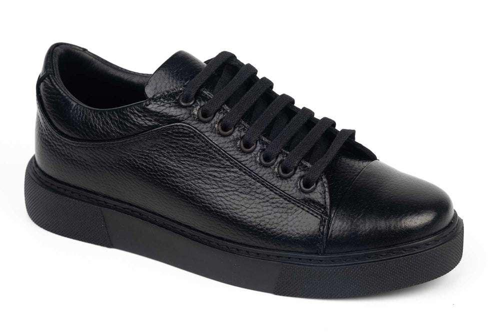 Pantofi din piele naturală casual pentru barbati 6561 negru
