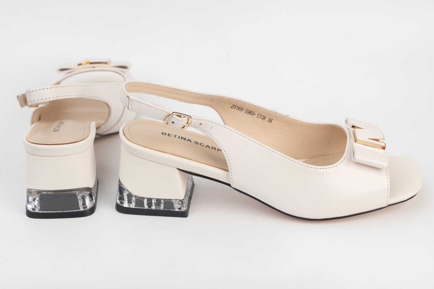 Women's genuine leather sandals BETINA 5969 White