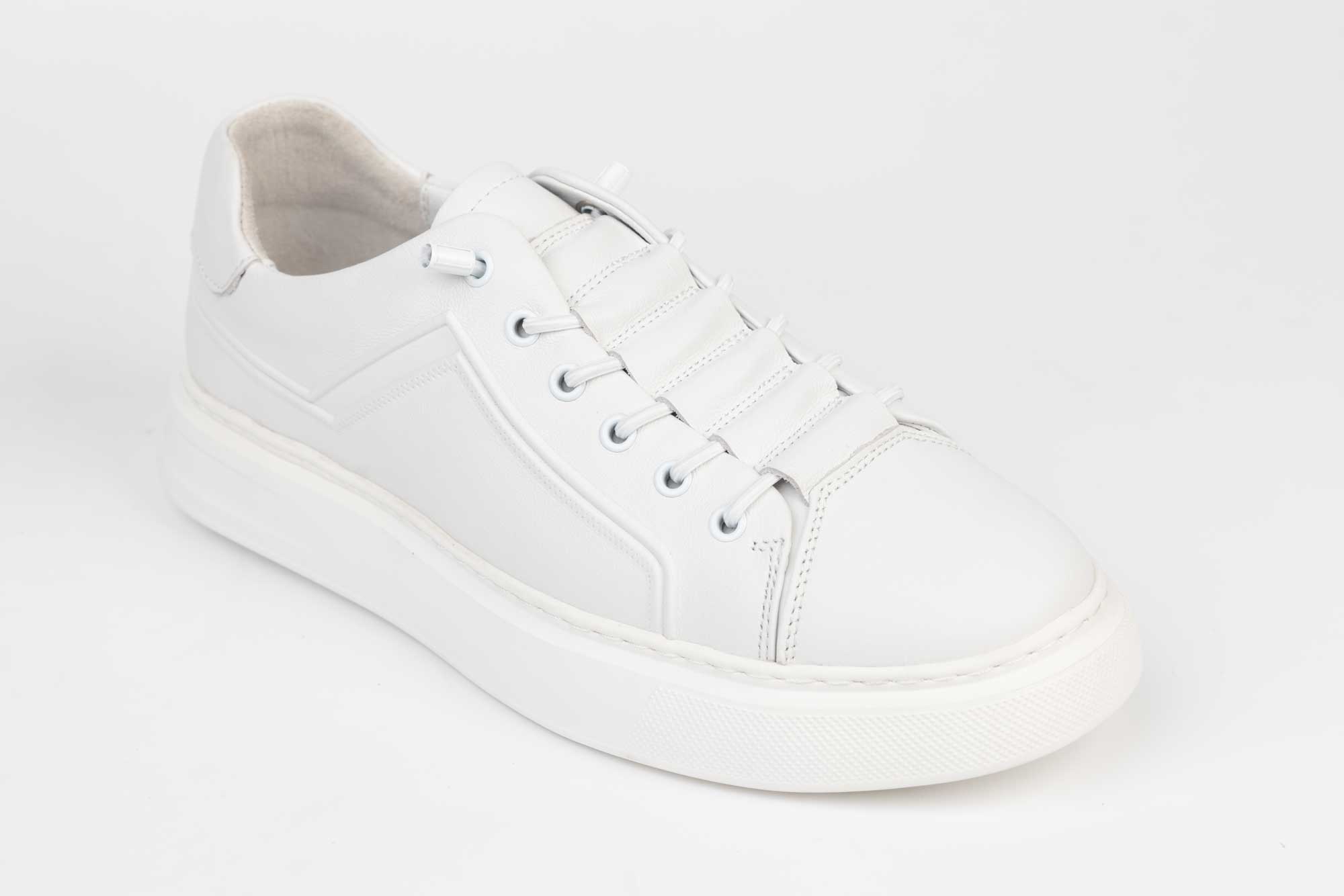 Pantofi casual din piele naturală pentru barbati FILIPO 312 alb