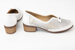 Pantofi dama piele naturală perforata LSD 700 Alb