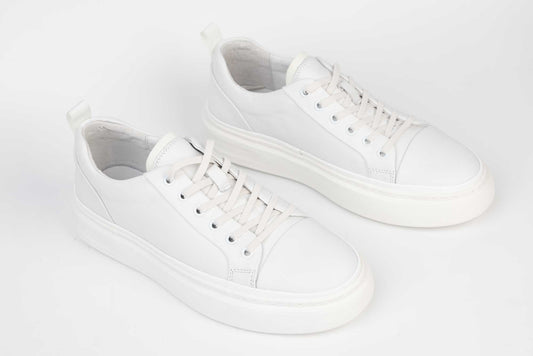 Pantofi din piele naturală  FILIPO 319 alb