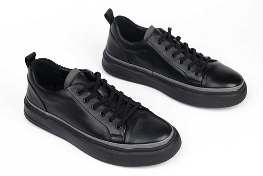 Pantofi din piele naturală  FILIPO 319 negru
