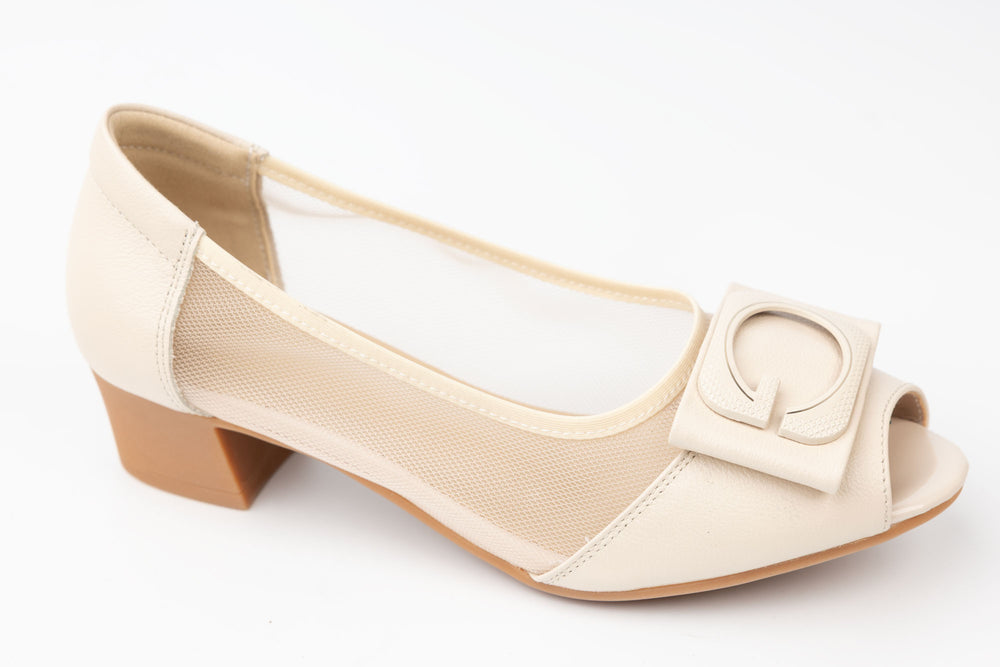 Sandale dama piele naturală combinat FORMAZIONE 9627 Crem