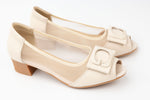 Sandale dama piele naturală combinat FORMAZIONE 9627 Crem