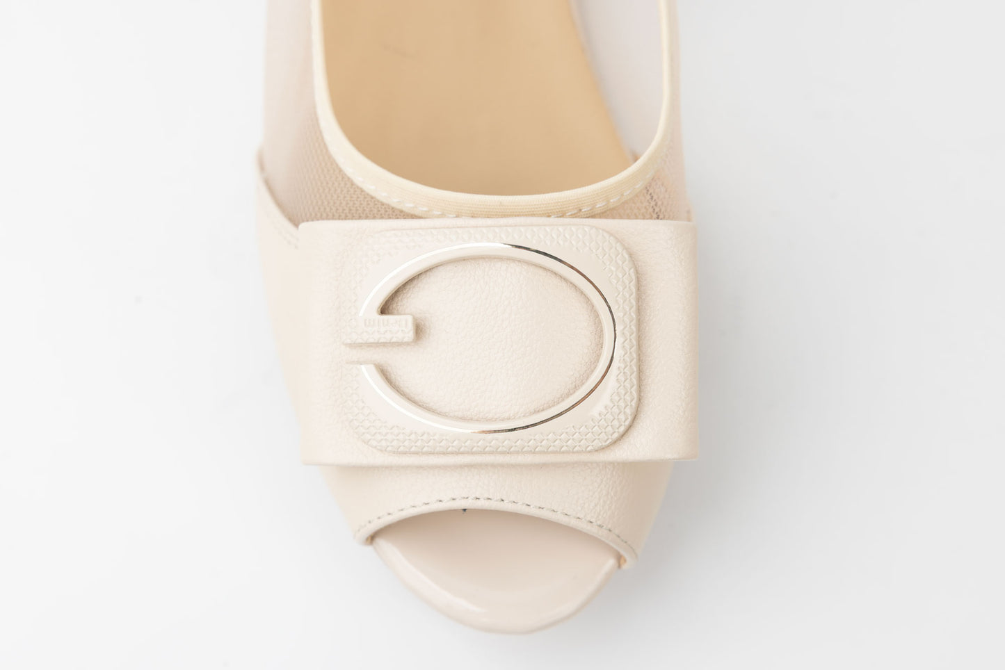 Women's sandals made of natural leather combined FORMAZIONE 9627 Cream