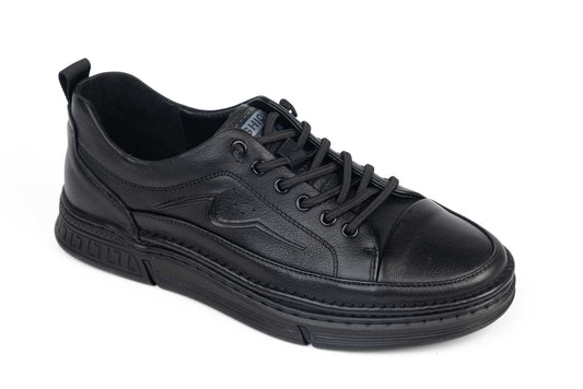 Pantofi din piele naturală pentru barbati JOHAN 28082 negru