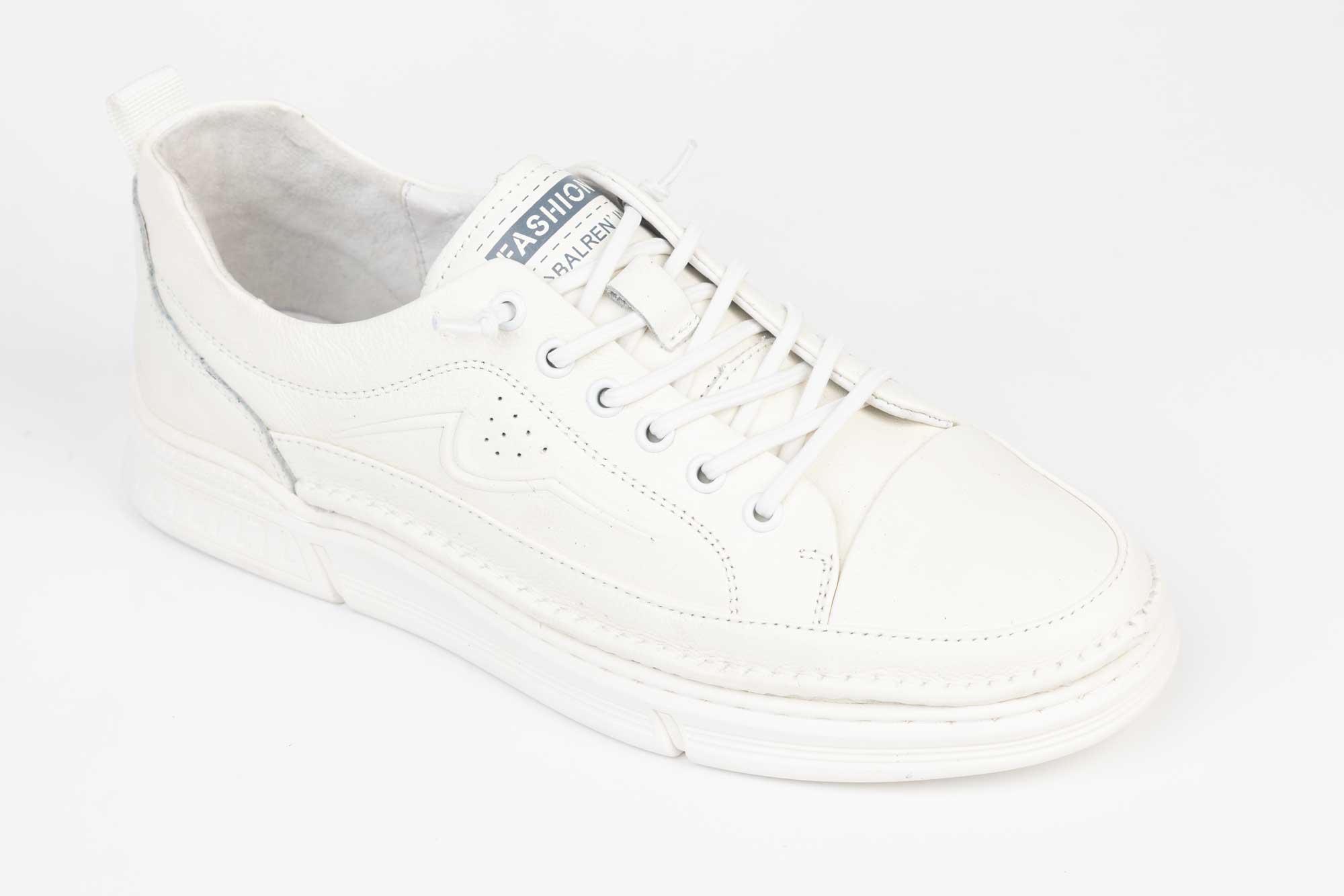 Pantofi din piele naturală pentru barbati JOHAN 28082 alb