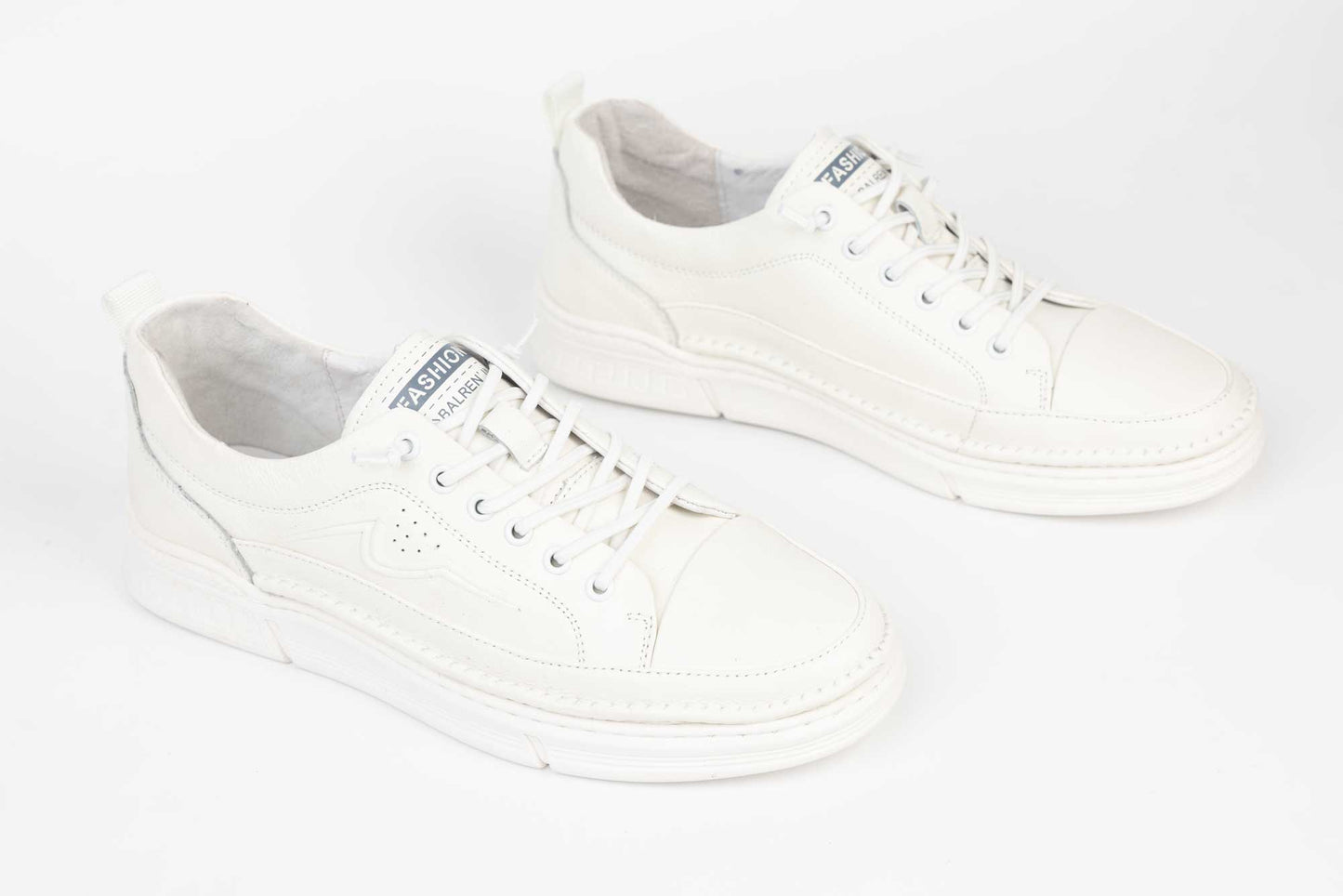 Men's genuine leather shoes JOHAN 28082 white