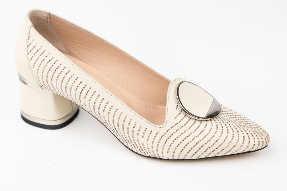 Pantofi damă piele naturală LSD 2418 Bej