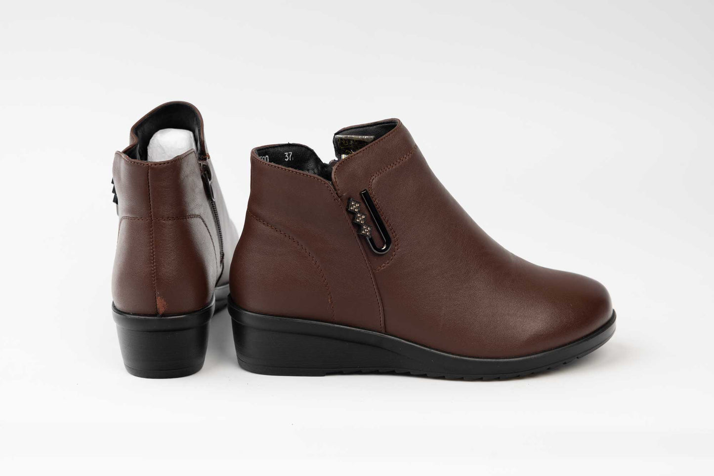 Ghete dama casual piele naturala FORMAZIONE 500 Maro