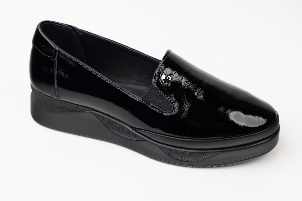 Pantofi dama piele naturală ortopedica 76 N lac