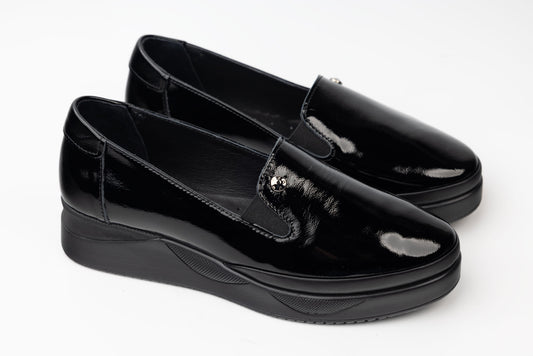 Pantofi dama piele naturală ortopedica 76 N lac