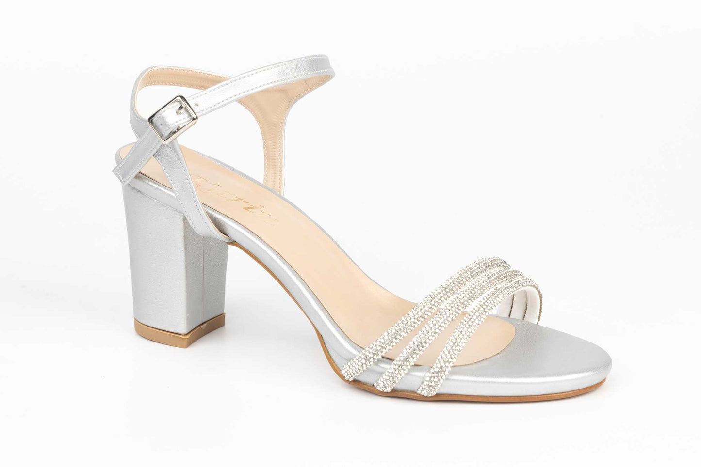 Women's eco-leather sandals KARIN 701 silver