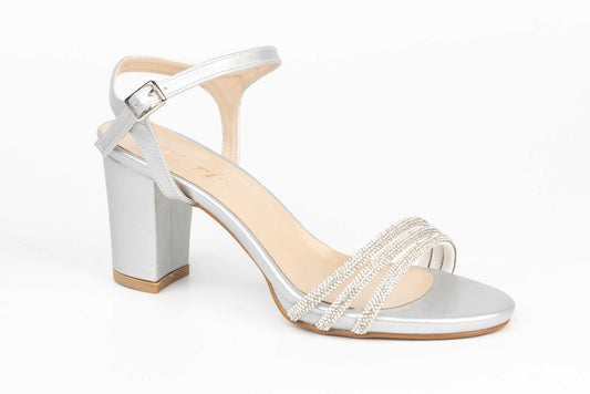 Sandale dama din piele eco KARIN 701 argintiu
