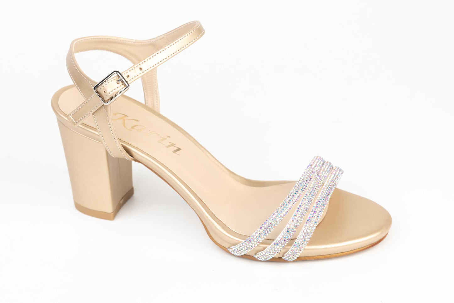 Women's eco-leather sandals KARIN 701 gold