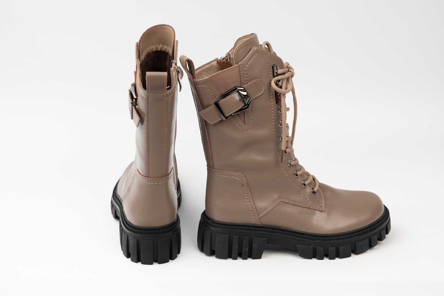 Women's boots made of genuine leather FORMAZIONE 5641 Grey