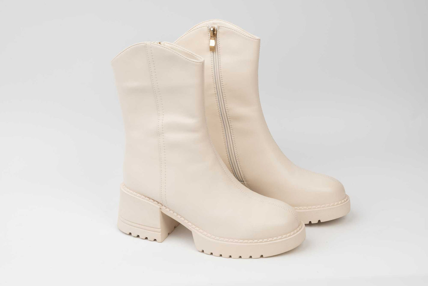 Women's boots made of genuine leather FORMAZIONE 6803 Beige