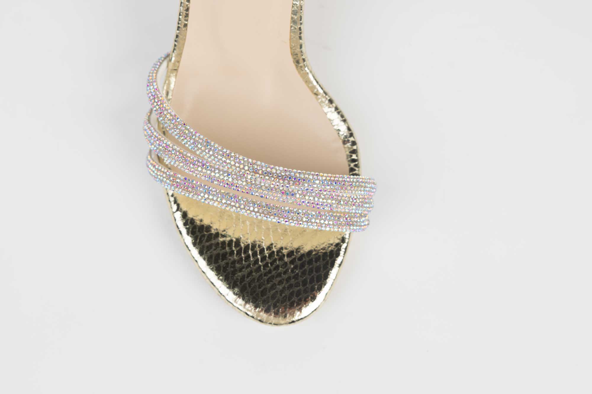 Sandale dama din piele eco 6590-21 auriu fagure