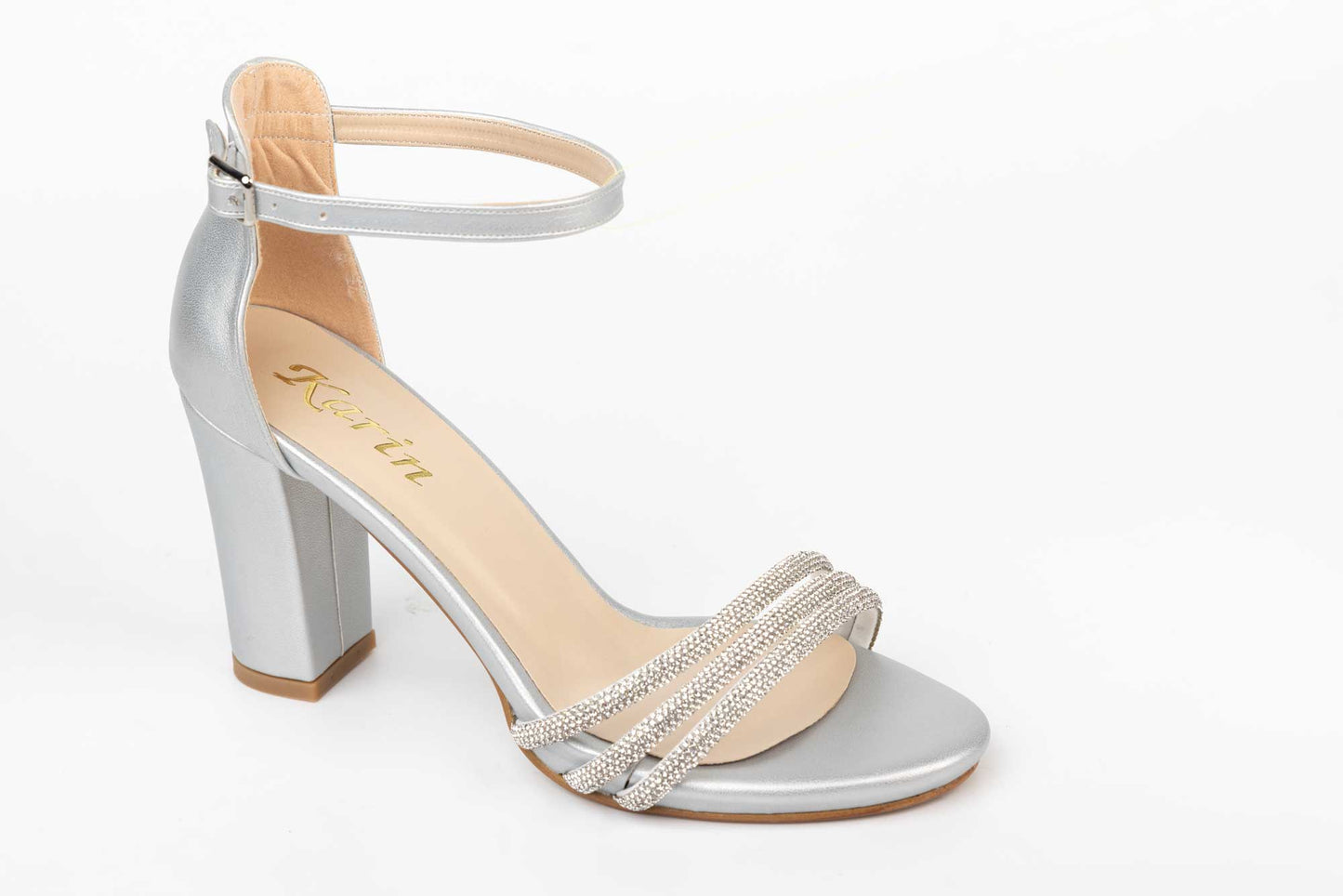 Women's eco-leather sandals KARIN 6590-21 silver