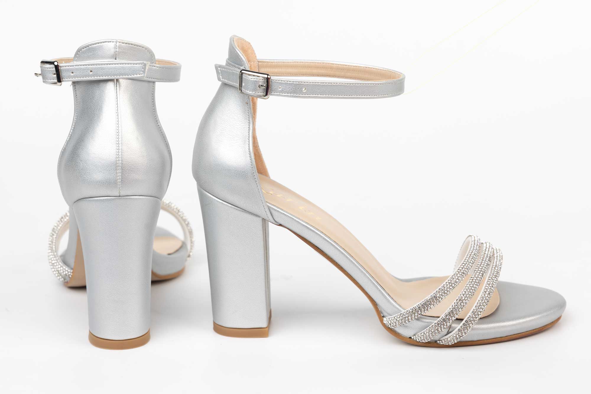 Sandale dama din piele eco 6590-21 argintiu