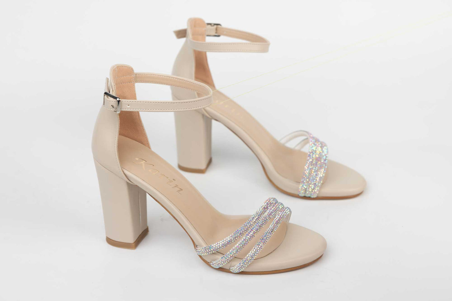 Women's eco-leather sandals KARIN 6590-21 cream