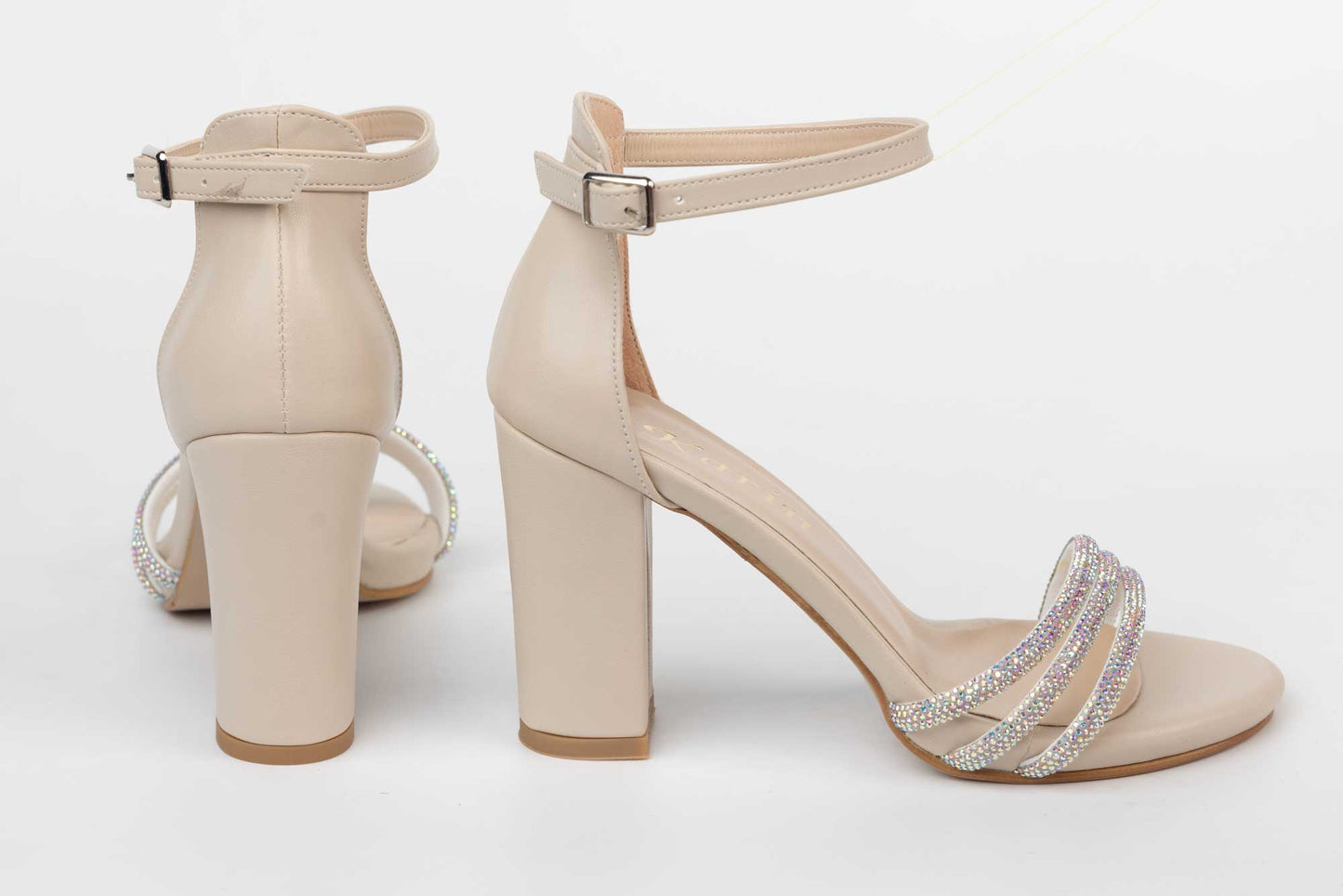 Women's eco-leather sandals KARIN 6590-21 cream